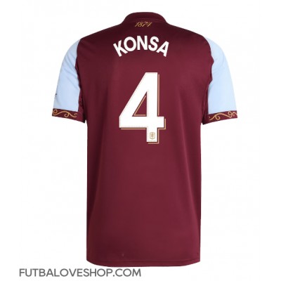 Dres Aston Villa Ezri Konsa #4 Domáci 2025-26 Krátky Rukáv Dres Aston Villa Ezri Konsa #4 Domáci 2025-26 Krátky Rukáv